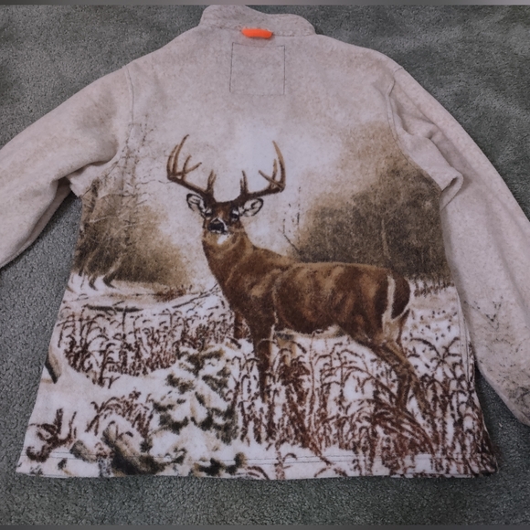 Deer Print Fleece Jacket Size M - Picture 5 of 5